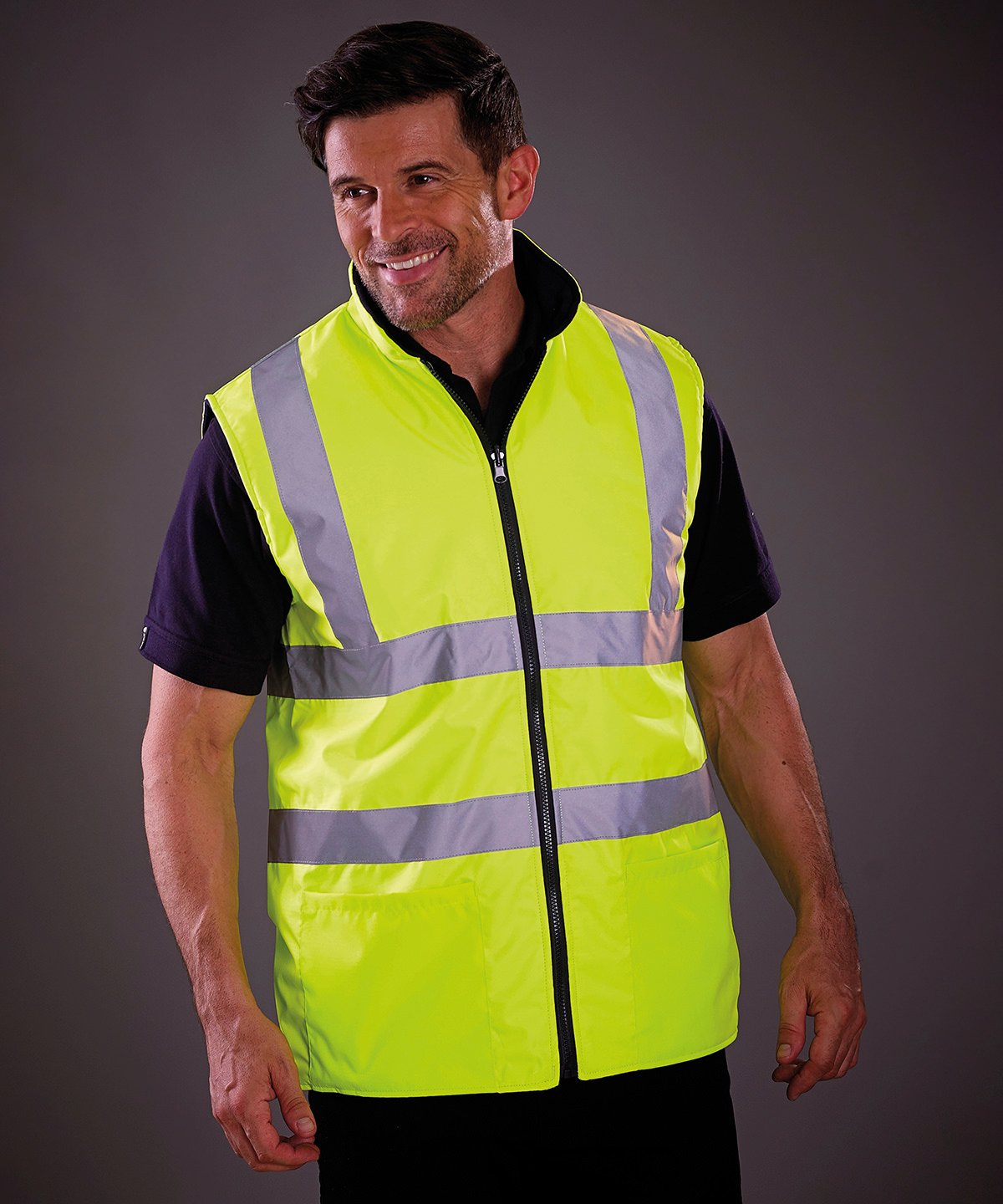 YOKO - Hi-vis reversible fleece bodywarmer (HV008F)