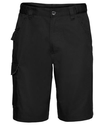 Russell Athletic Workwear Poly/Cotton Shorts | Black